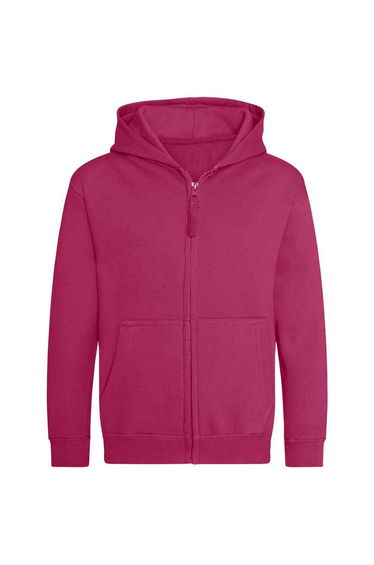 AWDis Cool Childrens/Kids Zoodie Full Zip Hoodie - Hot Pink