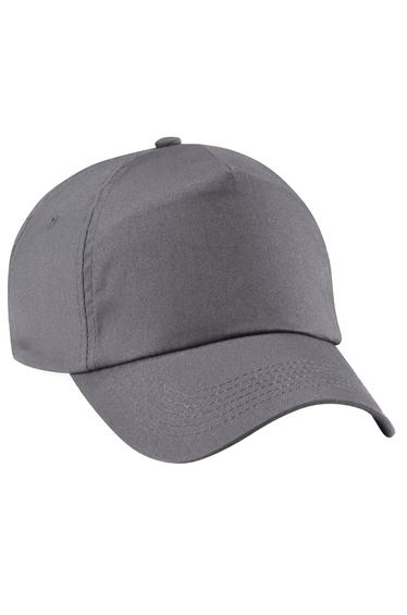 Beechfield Unisex Plain Original 5 Panel Baseball Cap - Graphite Grey