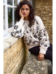 Floral Embroidery Jumper