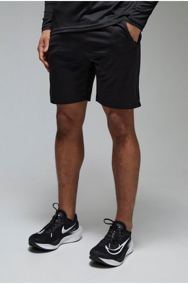 Man Active Zip Pockets Stretch 7inch Gym Short