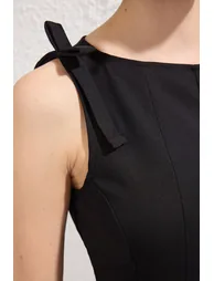 بلوزة  ترينديول أسود بلا أكمام - 2