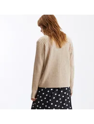 Recycled Ribbed Knit Cardigan - 3