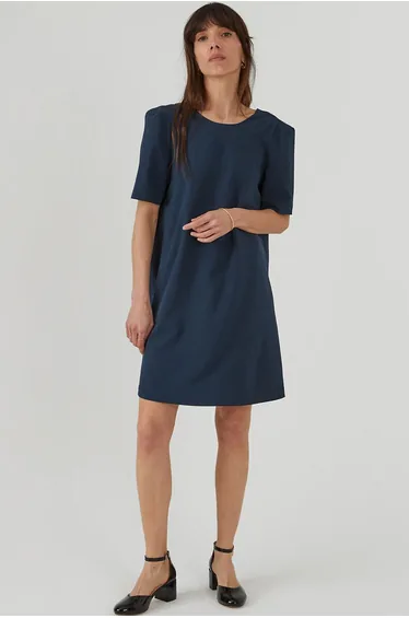 Crew Neck Mini Dress