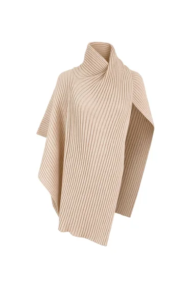 Loose Asymmetric Solid Color Split-Joint High Neck Sweater Tops