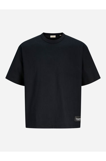 Black Crew Neck Cotton T-Shirt