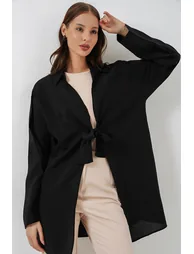 BDART Tie Detail Long Sleeve Kimono