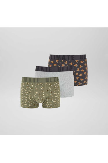 Pack of 3 patterned boxers GREEN