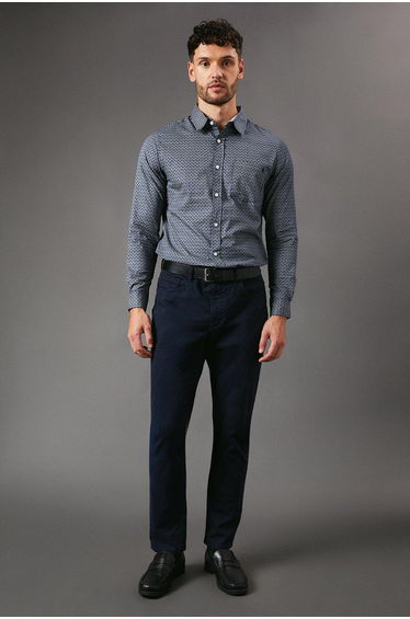 Abstract Shape Print Long Sleeve Shirt
