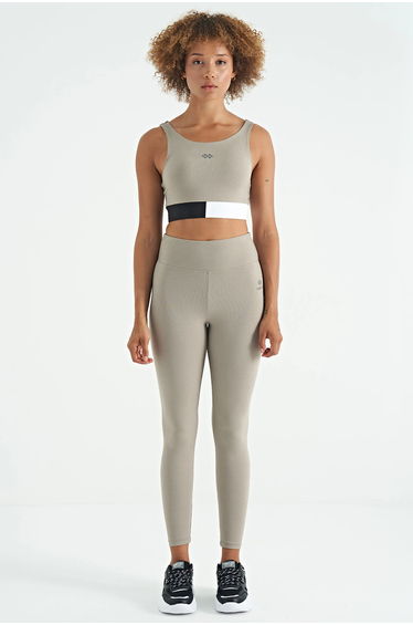 TOMMY Crop Sleeveless Color-block Sports Top