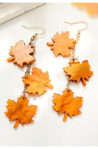 Maple Leaf Hook Earrings product thumbnail 3