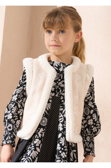 Leonie Ivory Shearling Gilet