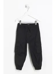 Mini Black Cargo Trousers - 1