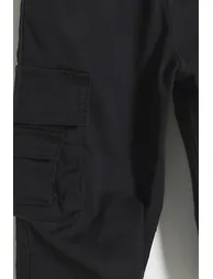 Mini Black Cargo Trousers - 3