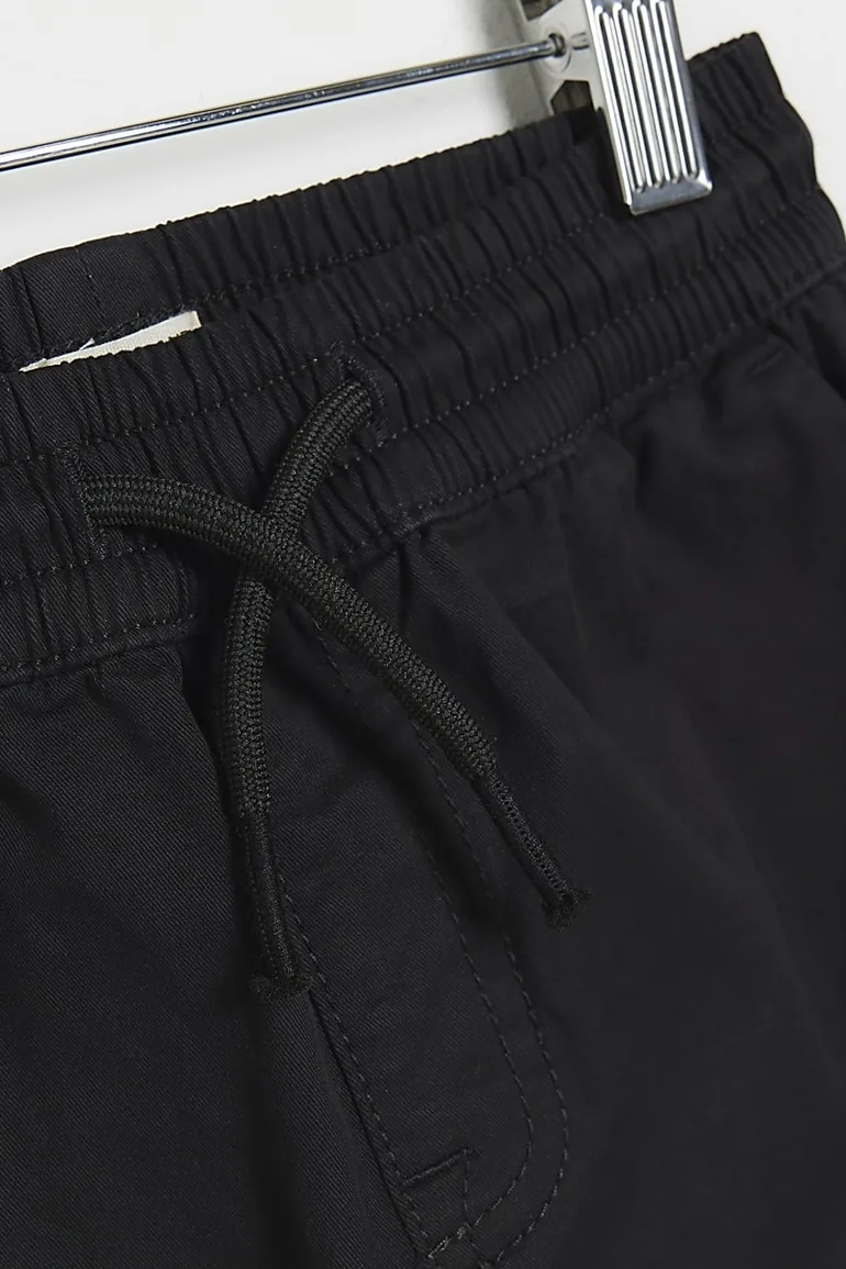 Mini Black Cargo Trousers - 2