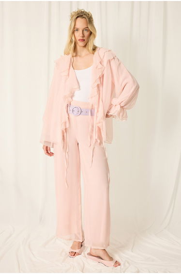 2-Piece Chiffon Set with Ruffles