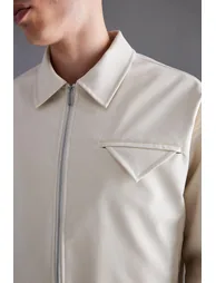 Boxy Pu Harrington - ecru - 2