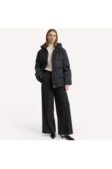 Short Quilted Padded Jacket with Hood For Winter