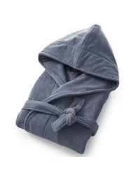 Velour Towelling Bathrobe, 450 g/m² - 1