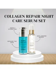 Hyaluronic acid & Collagen Serum - 60ml + Marine Collagen Night Repair Serum 30ml - 2