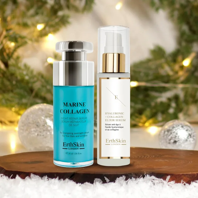 Hyaluronic acid & Collagen Serum - 60ml + Marine Collagen Night Repair Serum 30ml - 1