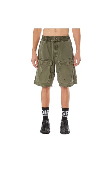 شورت برمودا ديزل أخضر بقصة مستقيمة