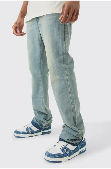 Tall Rigid Flare Jean - antique blue