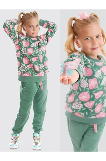 Floral Girl's Tracksuit Set