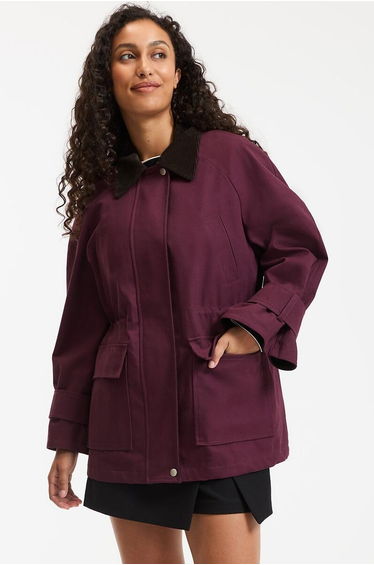 Mid-Length Coat with Zip Fastening