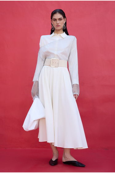 Flared Pleated Skirt
