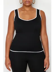 Black Bodycon Knitwear Blouse - 3