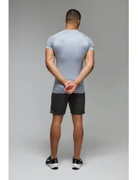 تيشيرت رياضة رجالي بأكمام راجلان - رمادي  - 1