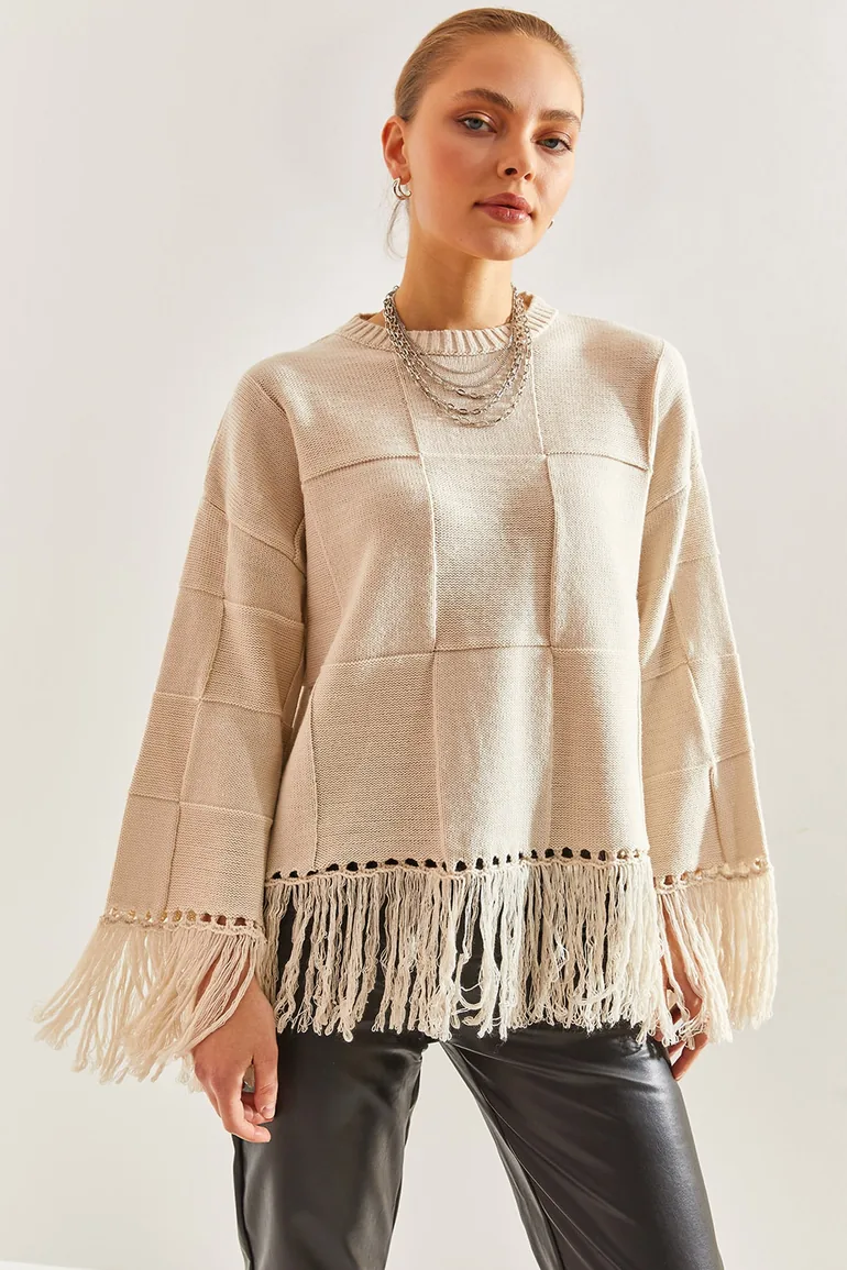 Women's Tassel Knitwear Sweater - 5