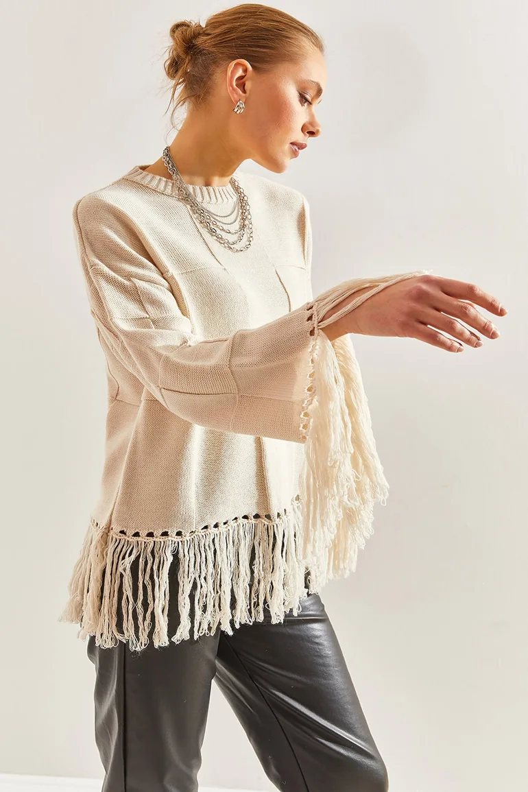 Women's Tassel Knitwear Sweater - 6