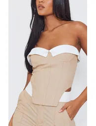Tall Stone Fold Over Front Corset Top - 3