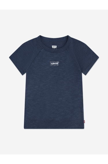 Levi's Girls Logo Raglan Top in Blue