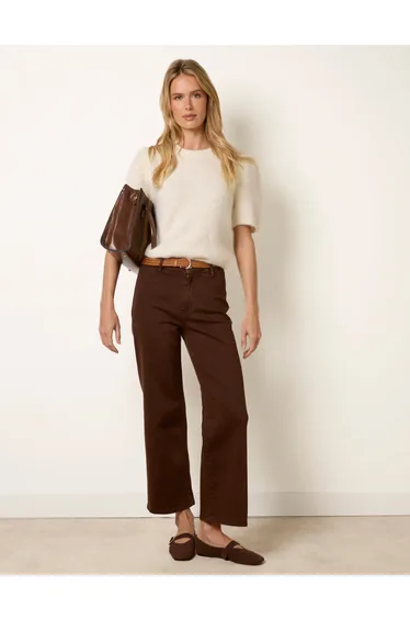 Belted Wide Leg Jeans