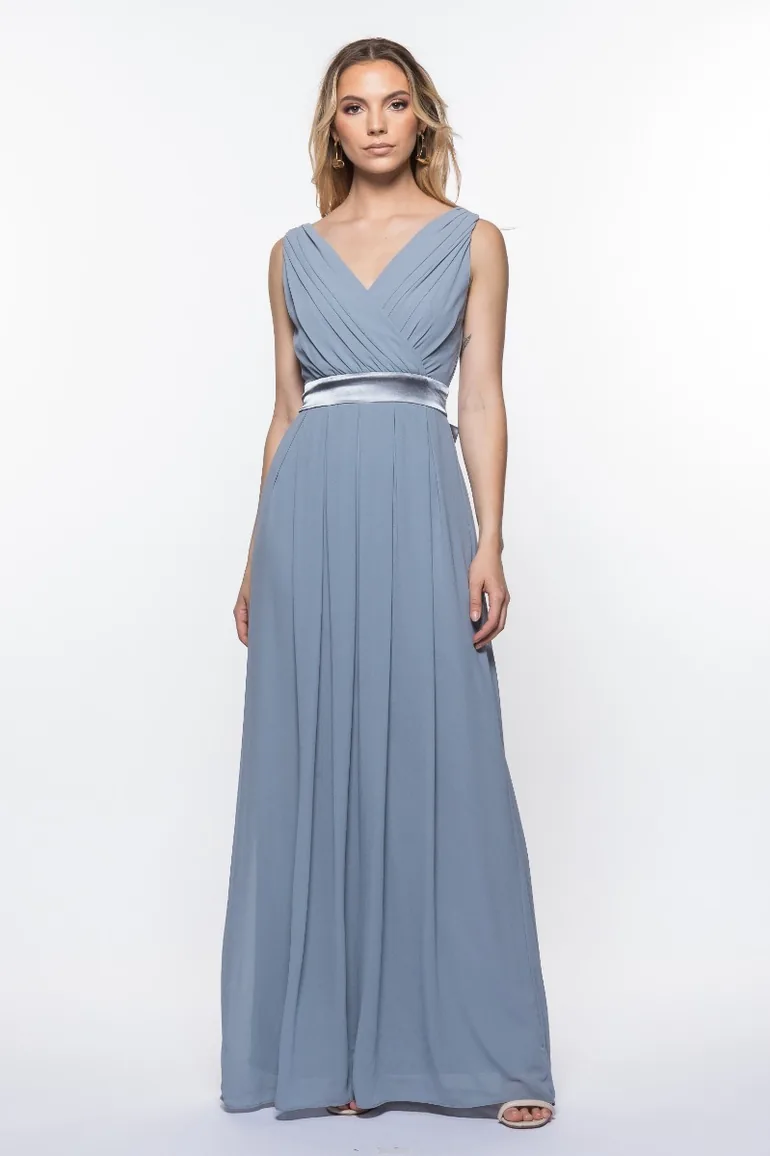 Shop TFNC Kily Blue Grey Maxi Dress Online in Bahrain Shop TFNC Kily Blue Grey Maxi Dress Online in Bahrain