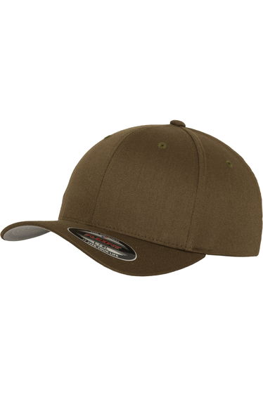 Yupoong Mens Flexfit Fitted Baseball Cap (Pack of 2) - Olive