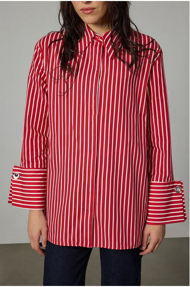 WIDE-COLLARED STRIPED SHIRT product thumbnail 4