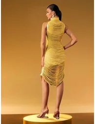 Zulekha High Neck Fringe Midi Dress - 4