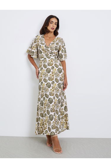 Women Floral A-Line Maxi Dress
