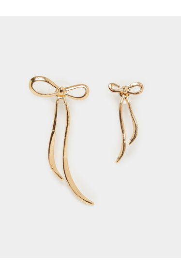 Golden Bow Stud Earrings