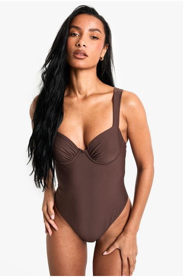 Swimwear Essentials Balcony Swimsuit - chocolate