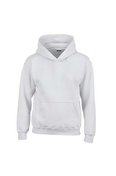 Gildan Childrens/Kids Plain Heavy Blend Hoodie - White