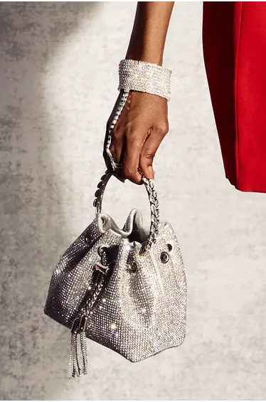 حقيبة يد سانفير باللون الفضي