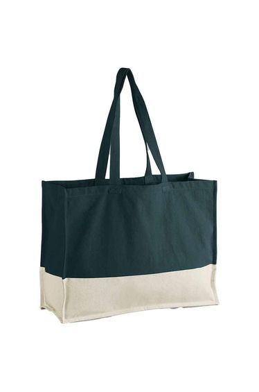 Westford Mill EarthAware Contrast Tote Bag - Dark Marine/Natural