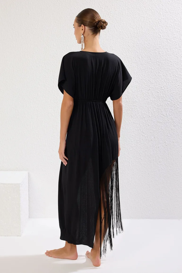 beach tassel dress Halen 2 Piece Gauze Maternity Dress for Photoshoot M-XL / Burgundy main image 0