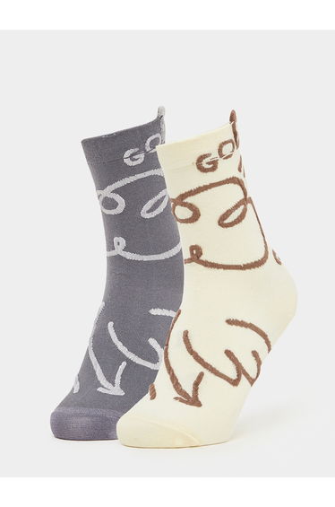 Pack of 2 - Graphic Pattern Socks