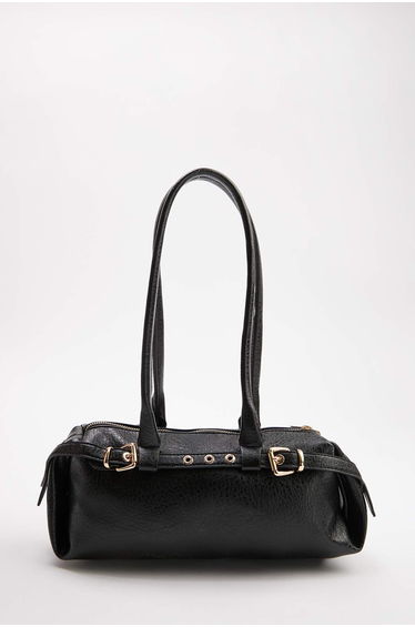 Black Women's Belt Detail Mini Bag