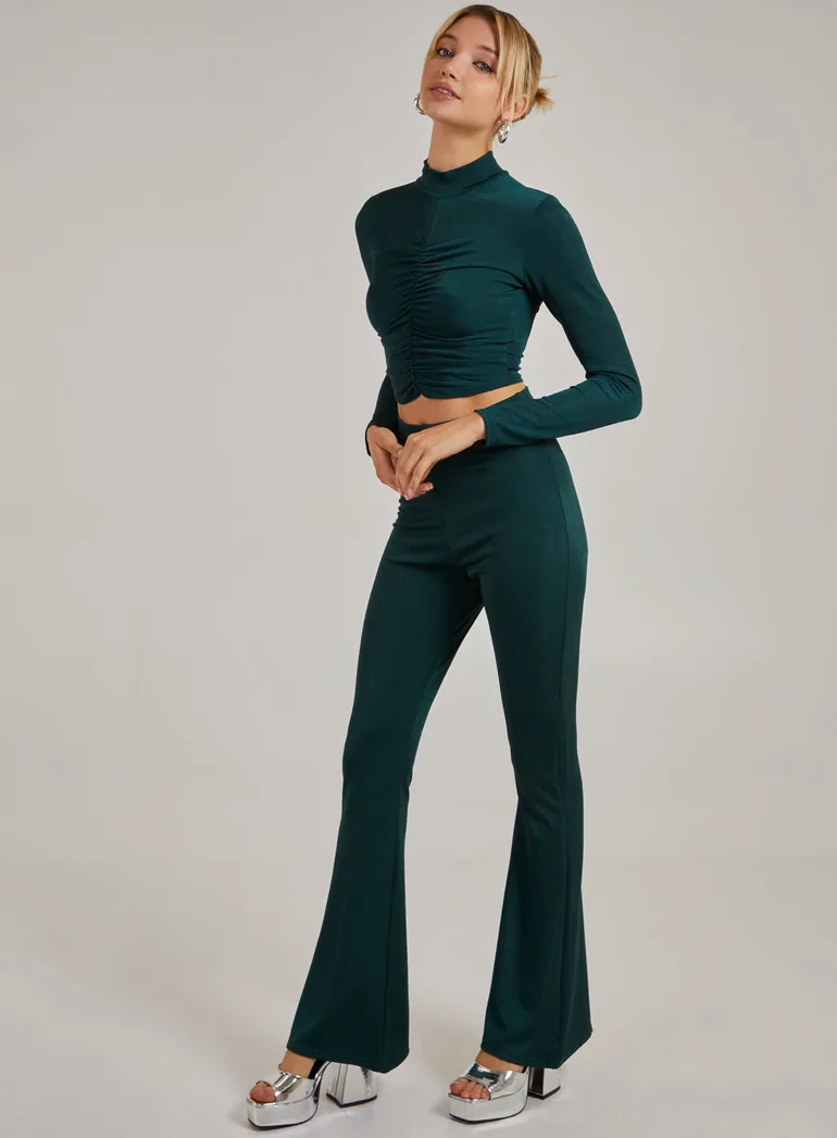 Shimmer Flared Trousers - 2